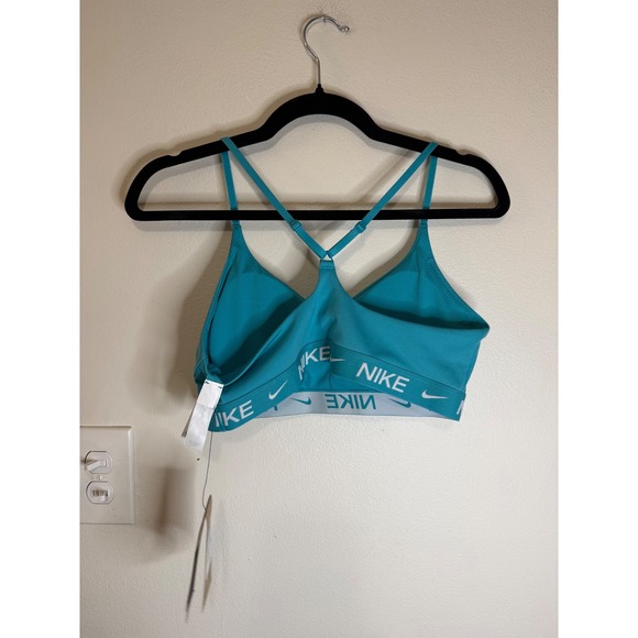 Nike Summer Indy Light Support Sports Bra Turquoise Size M NWT - Picture 2 of 3